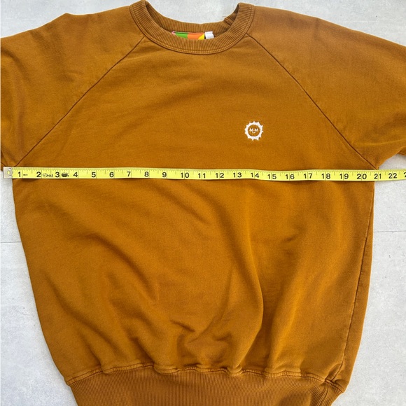 Big Bud Press Crewneck Sweatshirt Mustard Brown Embroidered Logo 100% Cotton XS - Picture 10 of 12